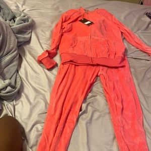 Pink Velvet Tracksuit